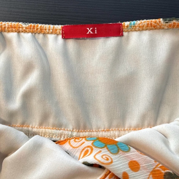 Vibrant Orange Floral Camisole Top - Picture 6 of 7